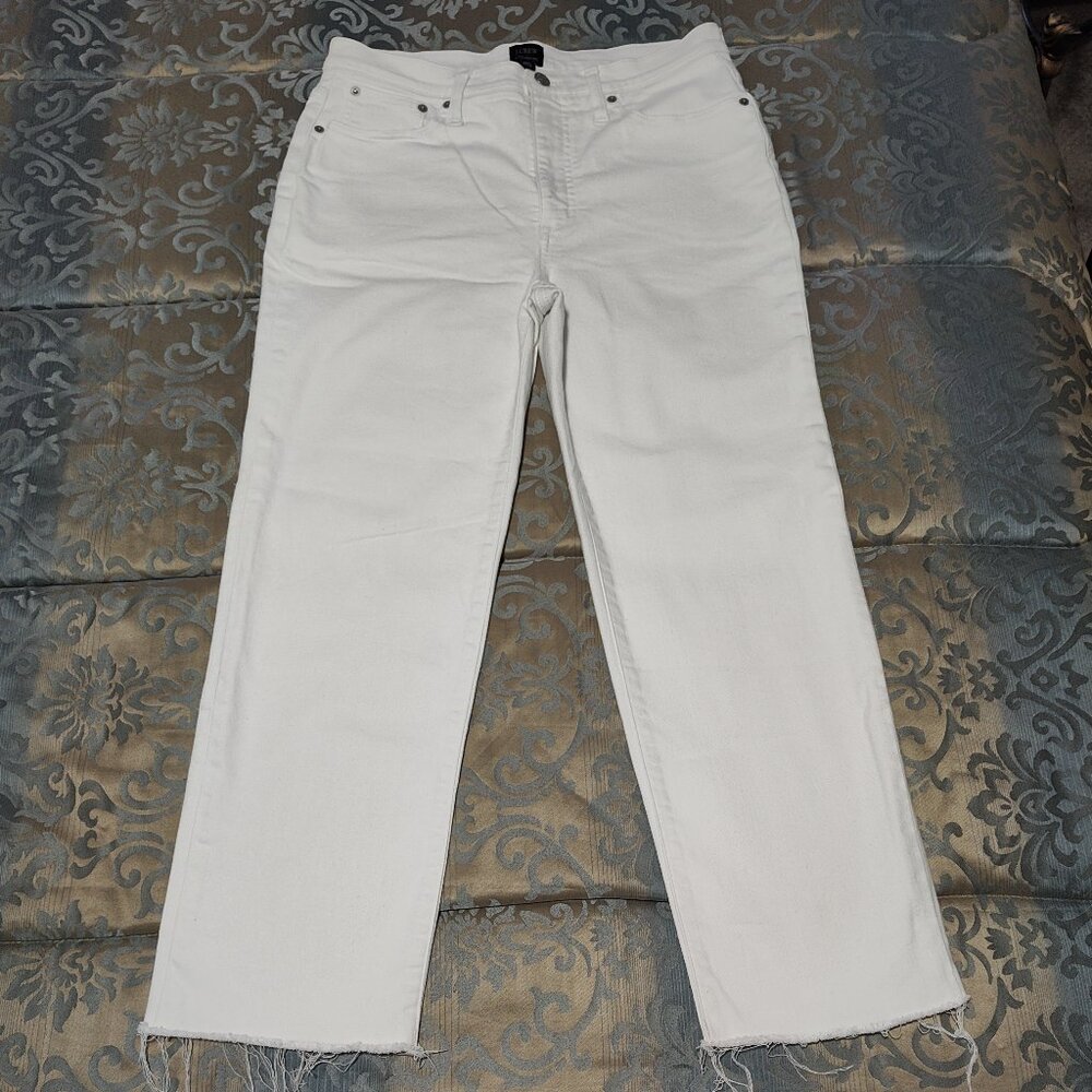 J. Crew white stovepipe jeans, Excellent used condition, size 30P